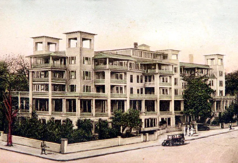 Vintage view from the northeast