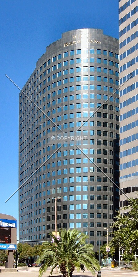View to the northwest across Poydras Street, past 1555 Poydras