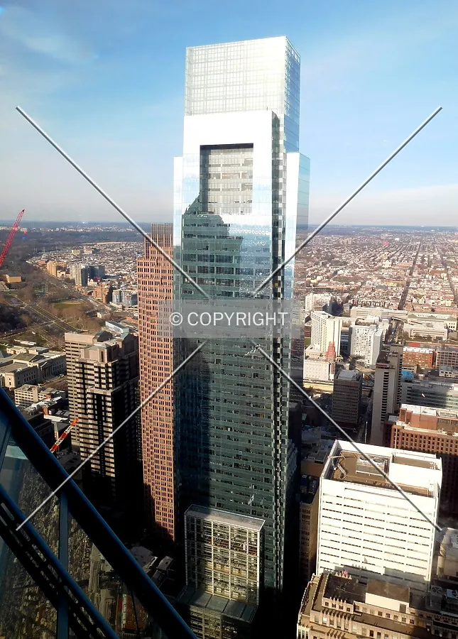 From One Liberty Place to the south