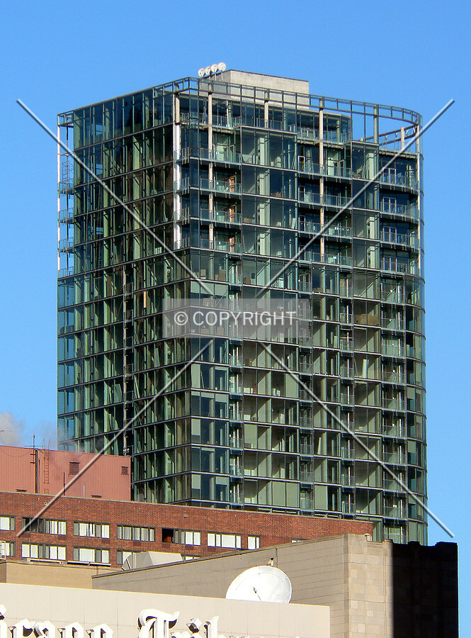 View to the northeast from Wacker Drive near Michigan Avenue