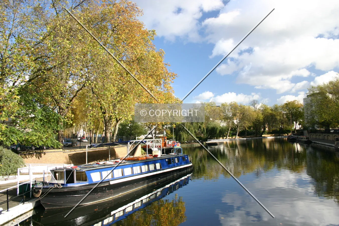 River barges moored at Little Venice