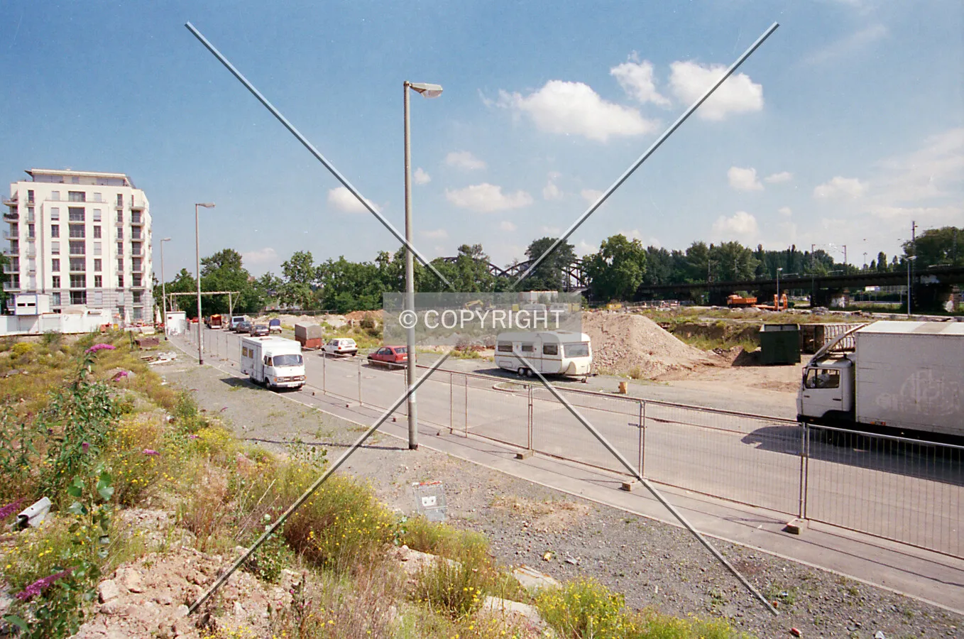 The site before construction actually began
