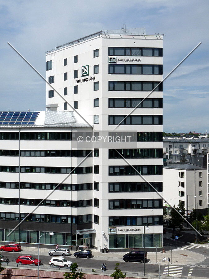 View from across Hammarby Fabriksväg