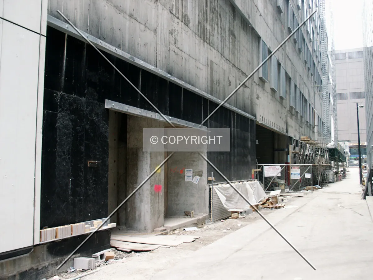 Looking west along the alley