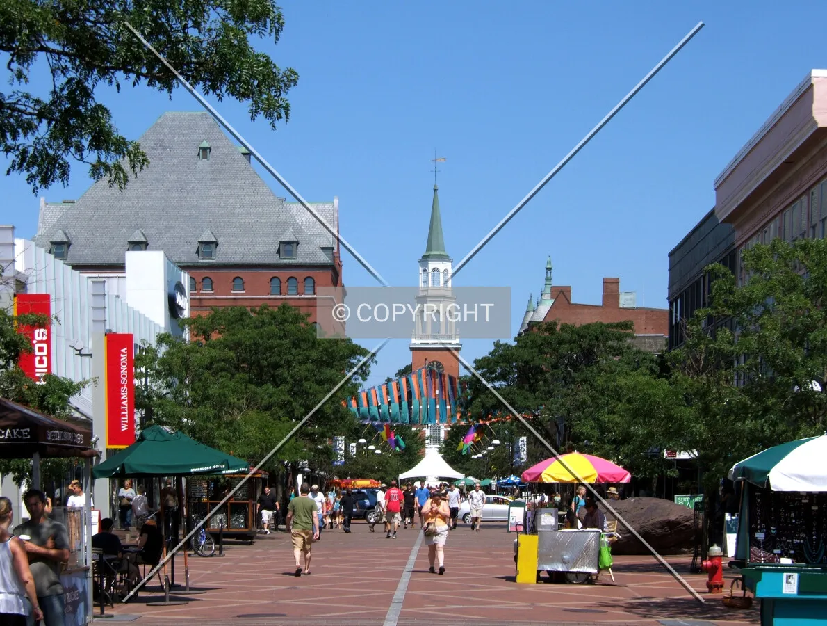 View from the south toward Cherry Street