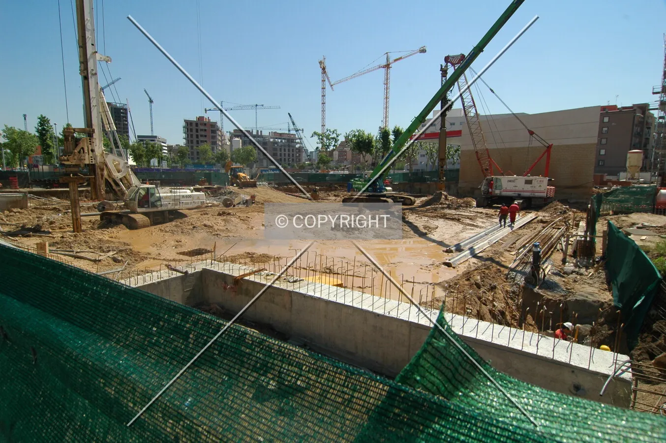 General view of the construction site