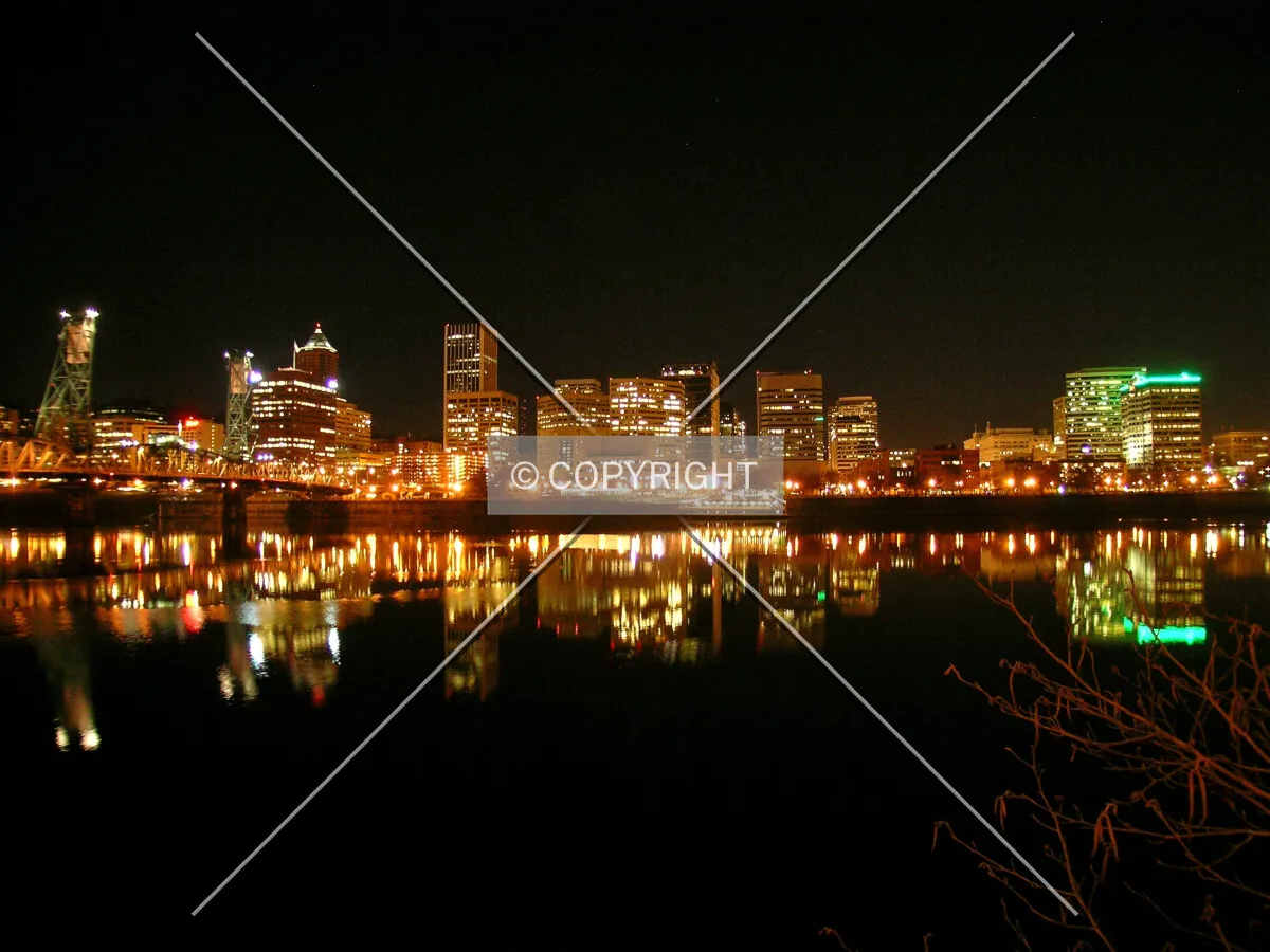 Downtown at night