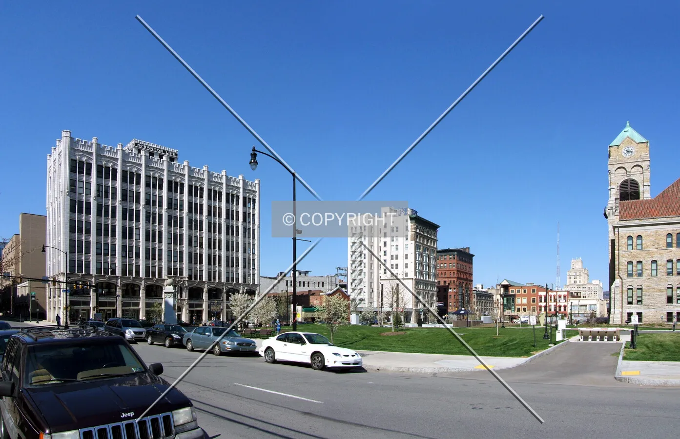 View from the east on Adams Avenue