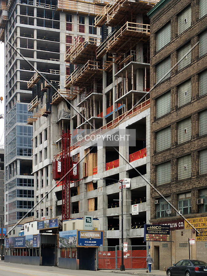 Looking north on Michigan Avenue with Twelve55 South Michigan in the background