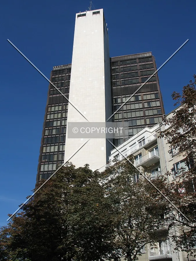 Looking up from the south