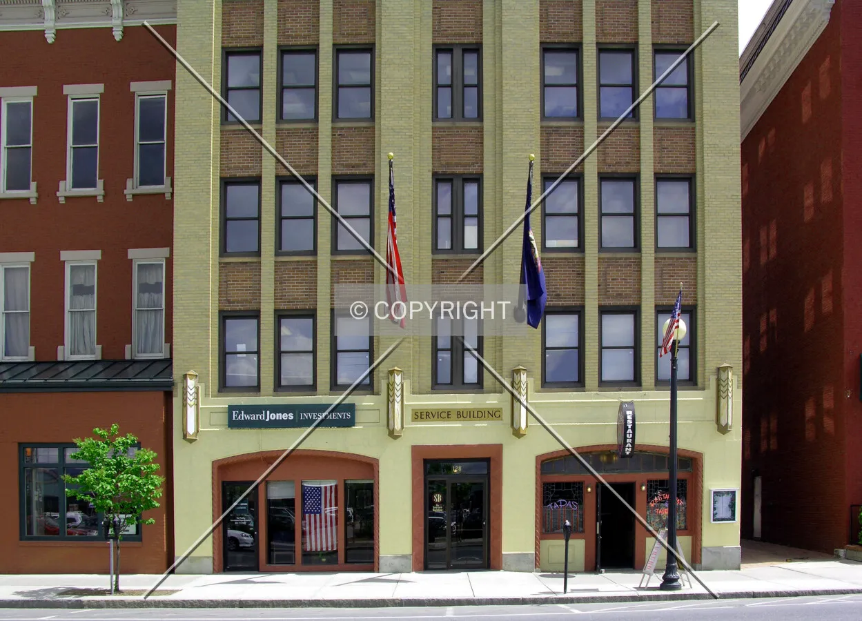 Southern base along Merchants Row