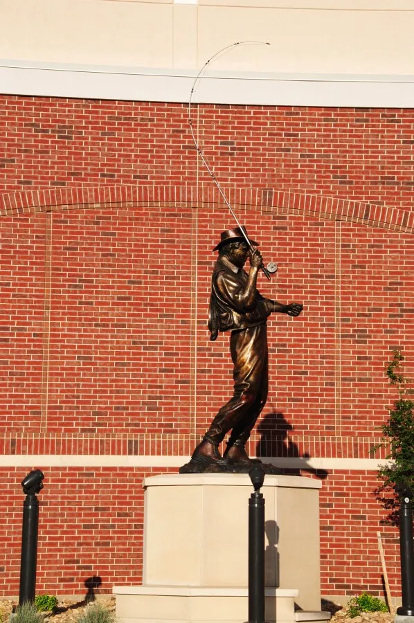 Fishing sculpture