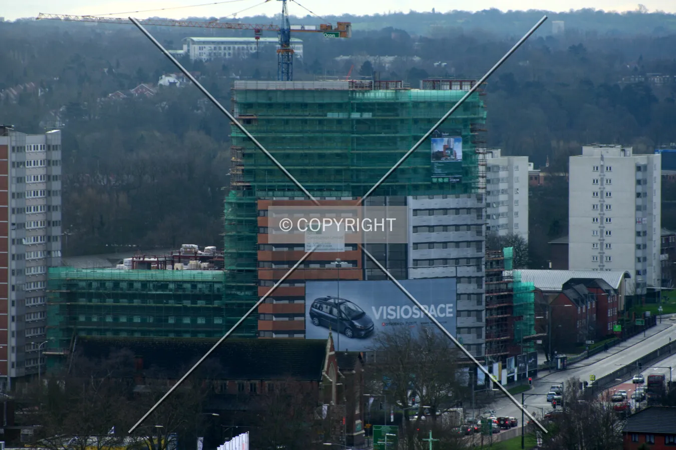 Looking west from Beetham Tower