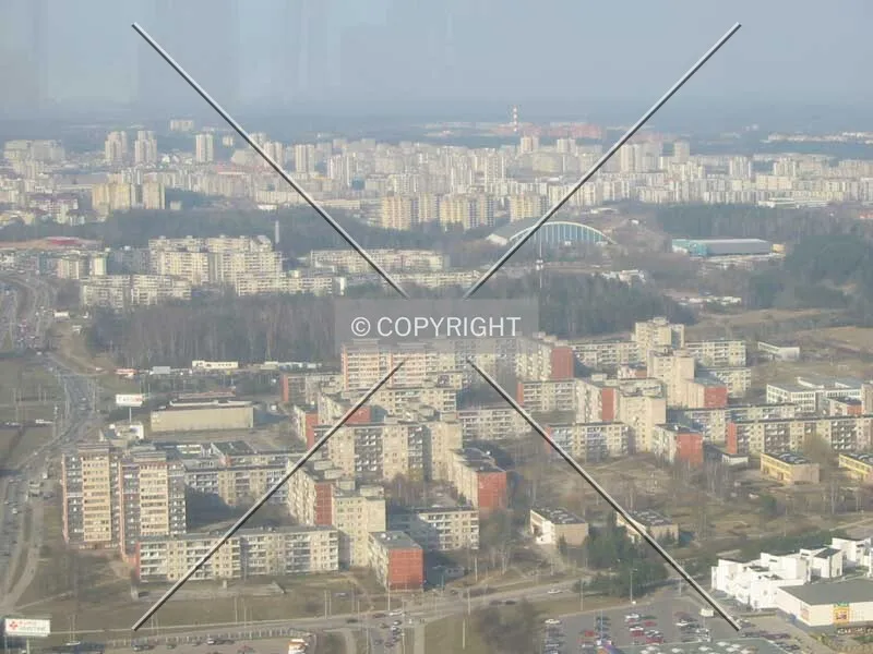 A skyline dotted with apartment blocks