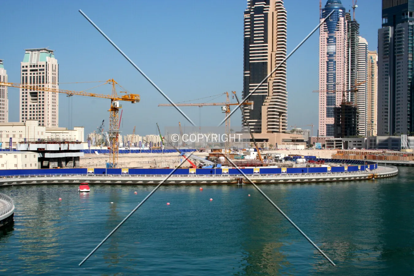 View from across the marina
