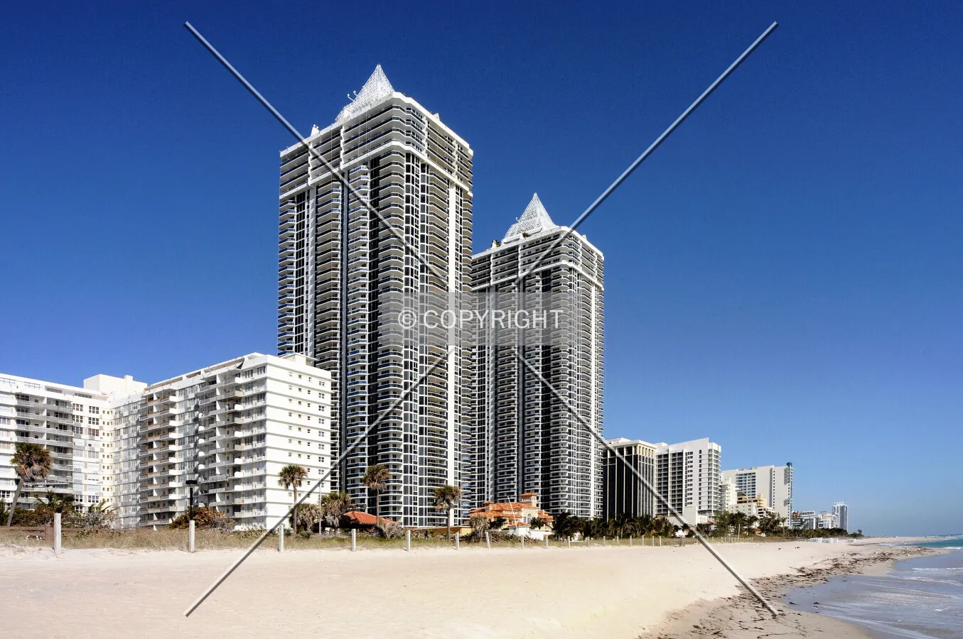 View from the southeast along the beach