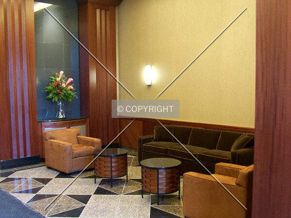 Sitting area on the south side of the lobby
