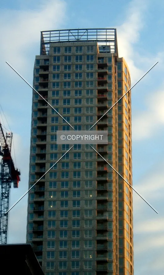 The top half and unfinished crown from the north on 8th Street