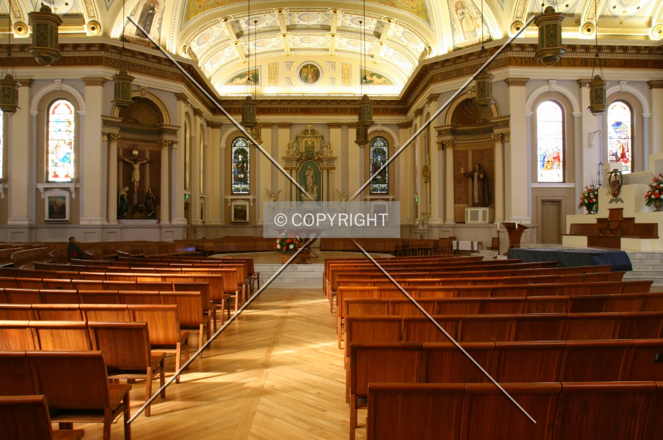 Looking north through the Cathedral interior