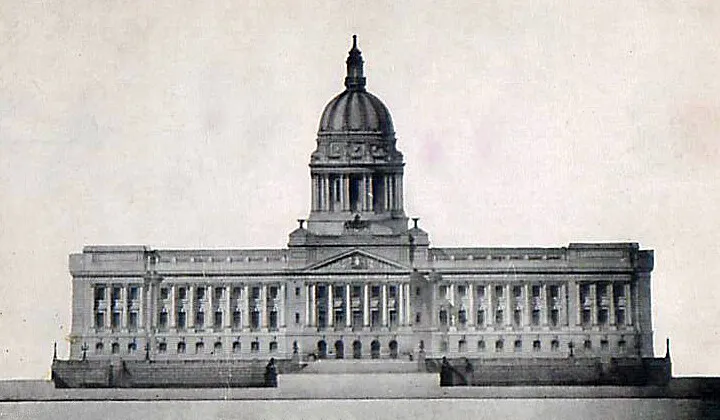 Vintage view from the northeast