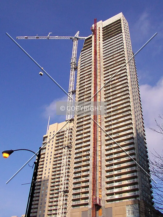 Looking up from State Street