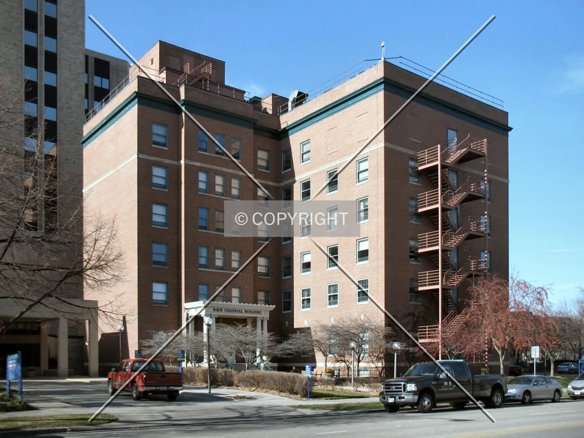 View to the northwest across 1st Avenue NW