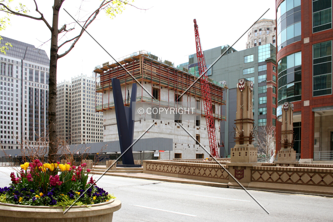 View from the northeast across LaSalle Street