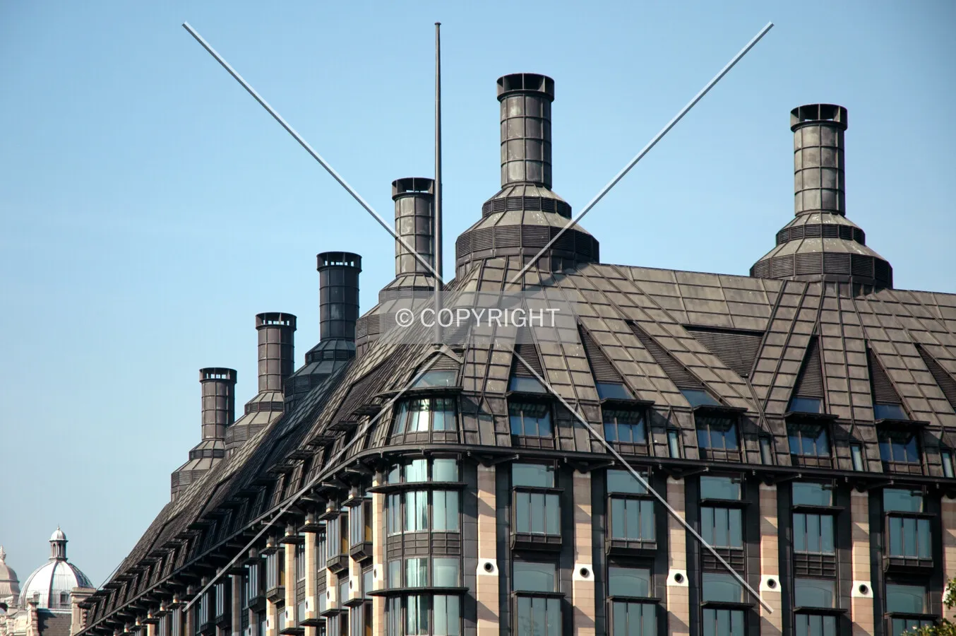 The roofline seen from Westminster Bridge