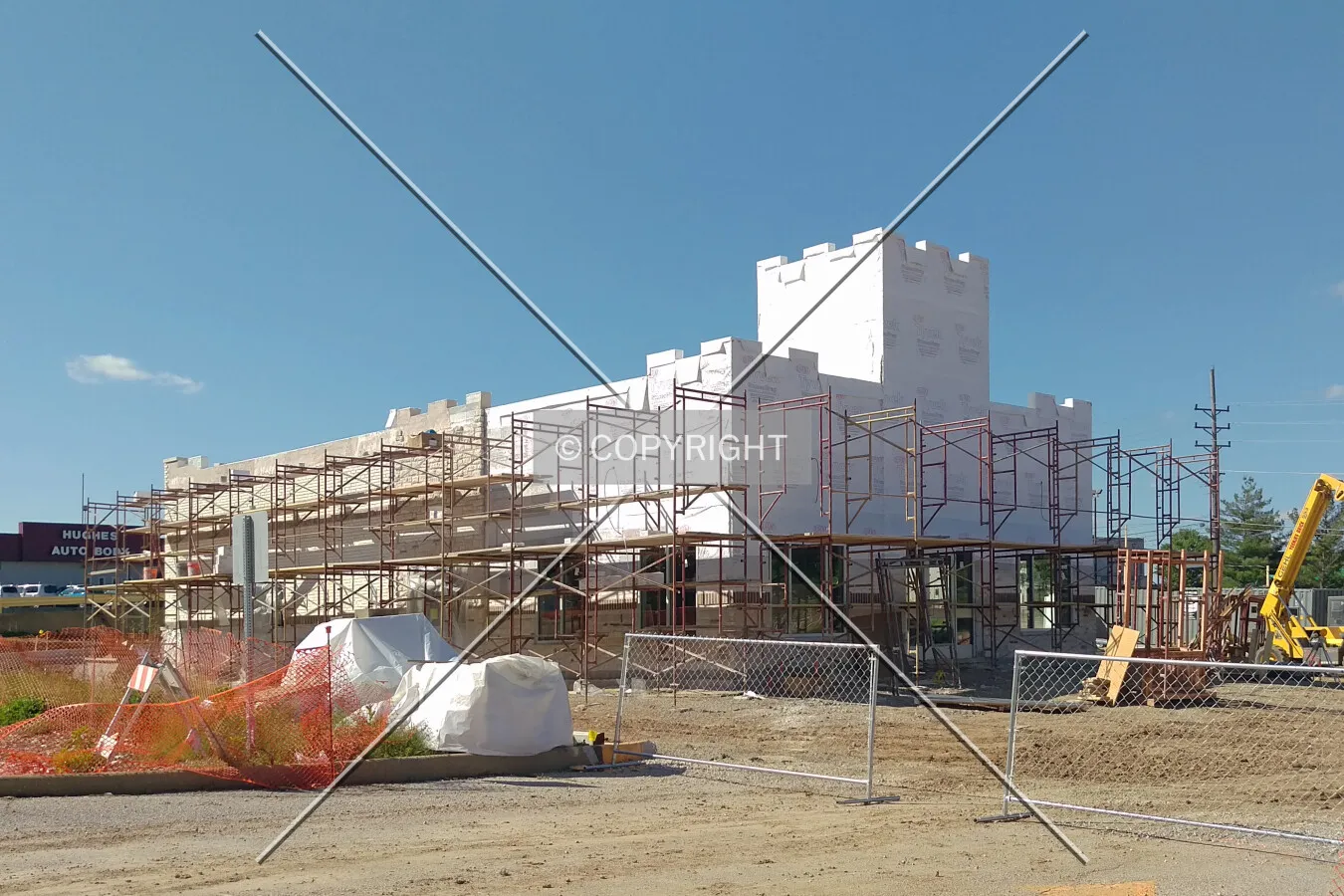 View from the south during construction; May 21, 2015