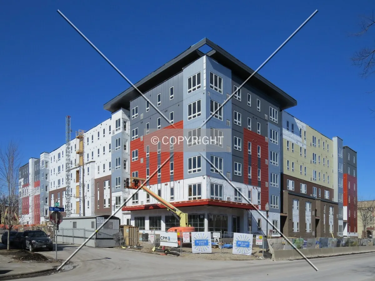 View to the northwest across 15th Avenue SE