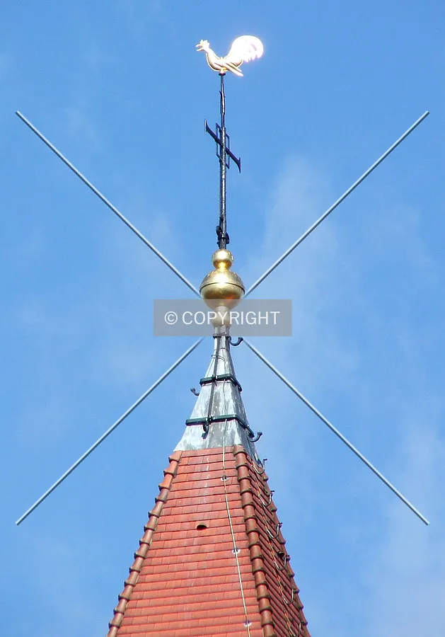 The spire's tip