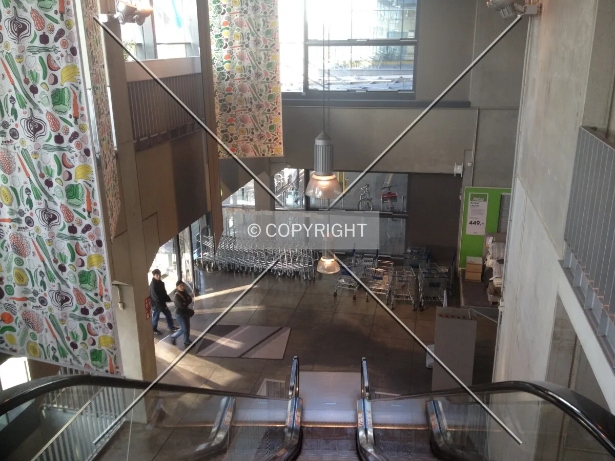 Escalator nearby the entrance