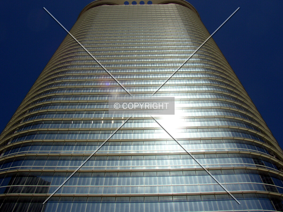 Looking up the southern facade from below