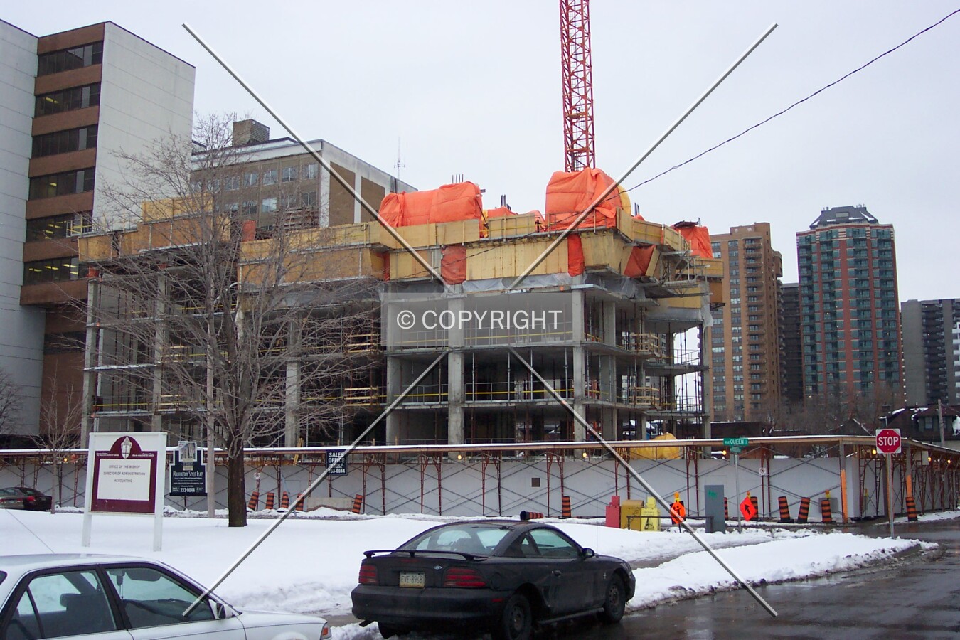 View of the north side of the building