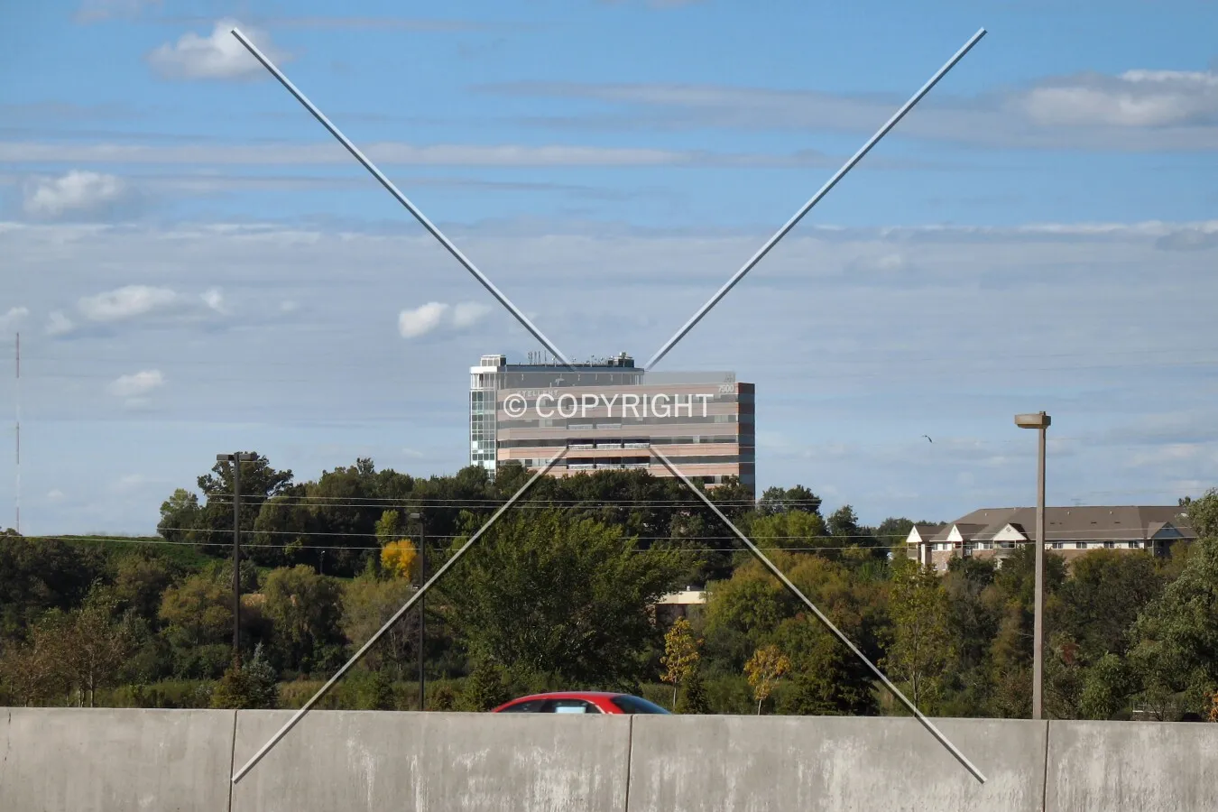 Distant view to the north from across Interstate 494