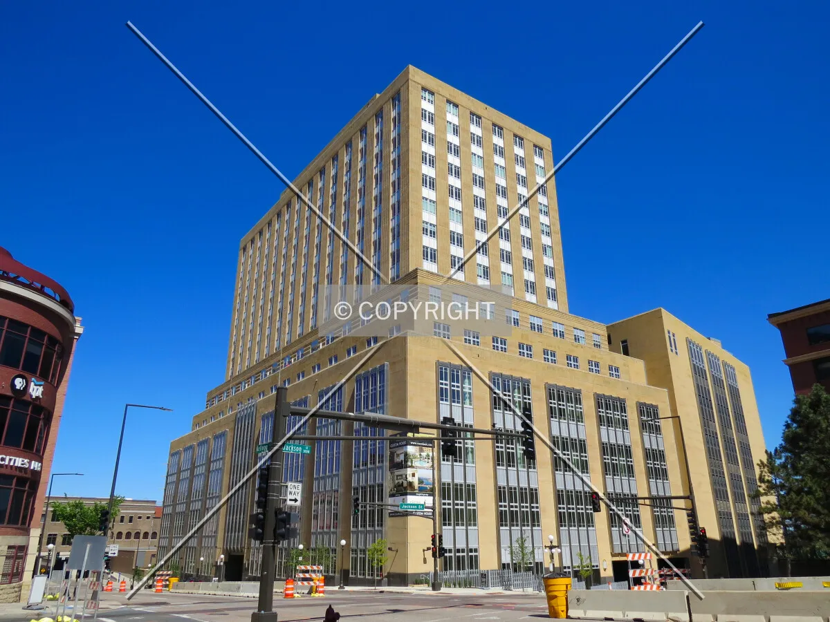 View to the east across Kellogg Boulevard & Jackson Street