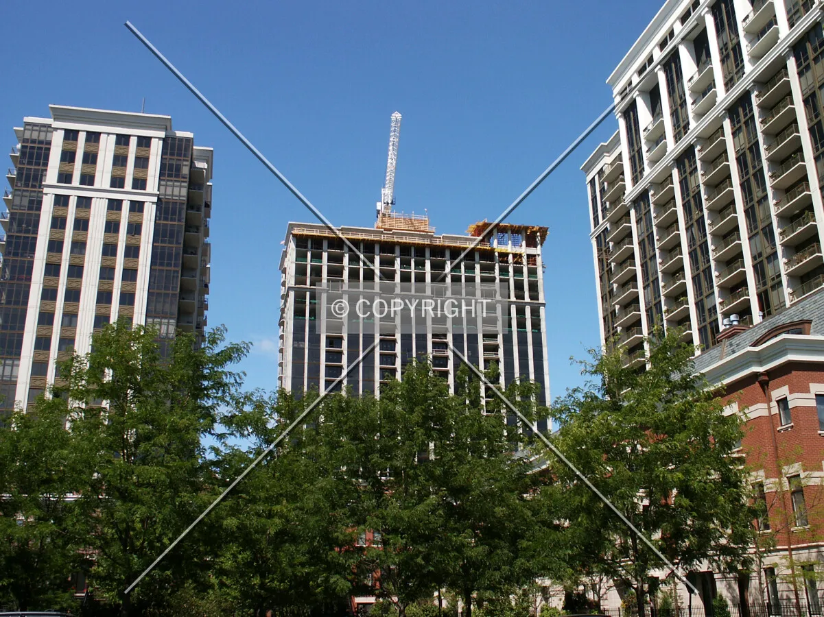 South view between Museum Park Towers I and II