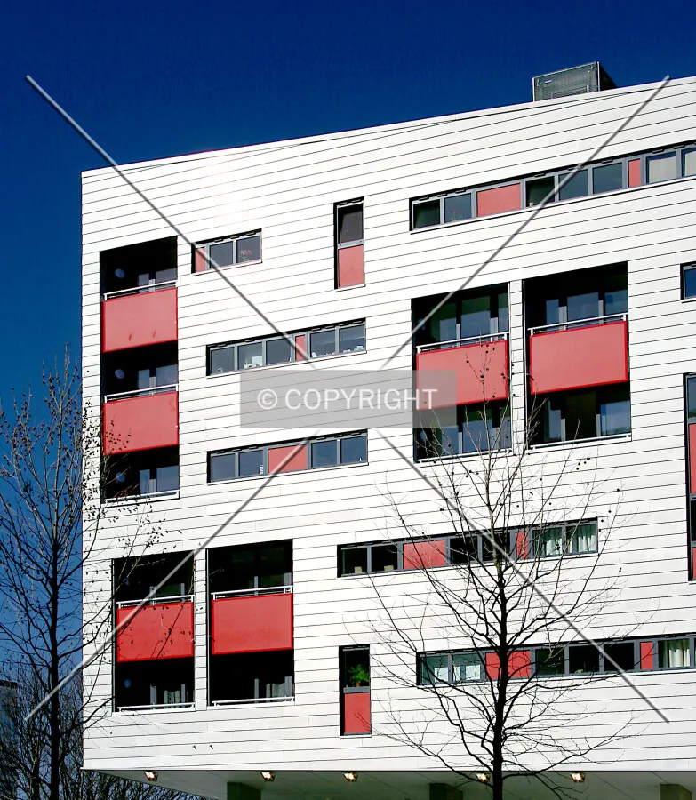 The glinting zinc façade on the southwest end