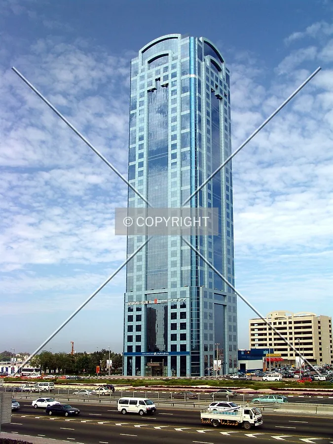 View from pedestrian bridge over Sheikh Zayed Road