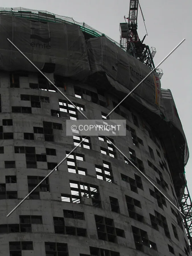 General view of the top of the building