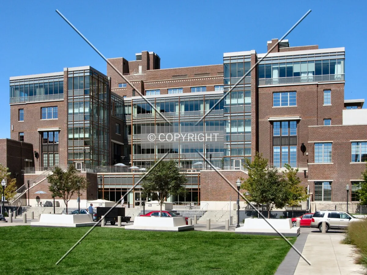 View to the north from the southeast corner of Fountain Plaza