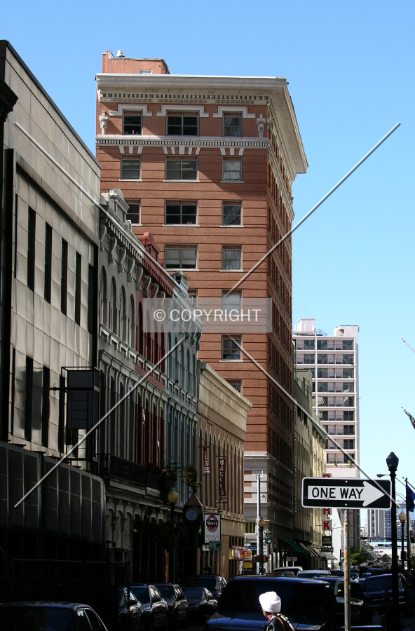 Looking west from Gravier Street