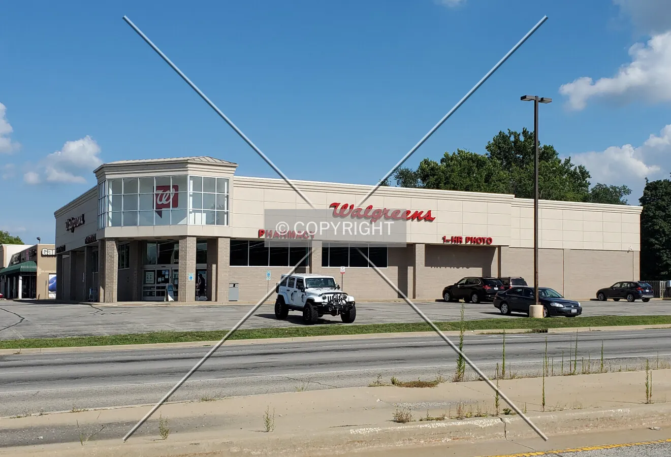 Northwest view; August 15, 2020