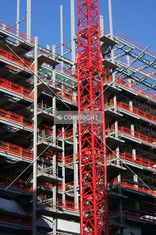 Looking up at the upper floors