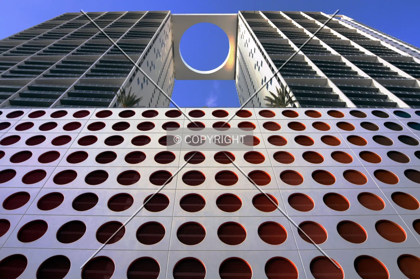 Looking up from the south