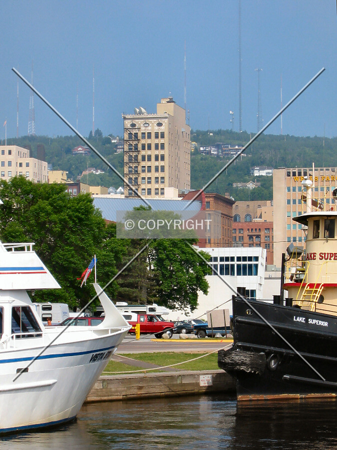 Distant view to the northwest from Canal Park
