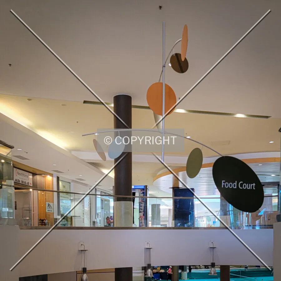 Sign leading to the food court; November 2, 2023