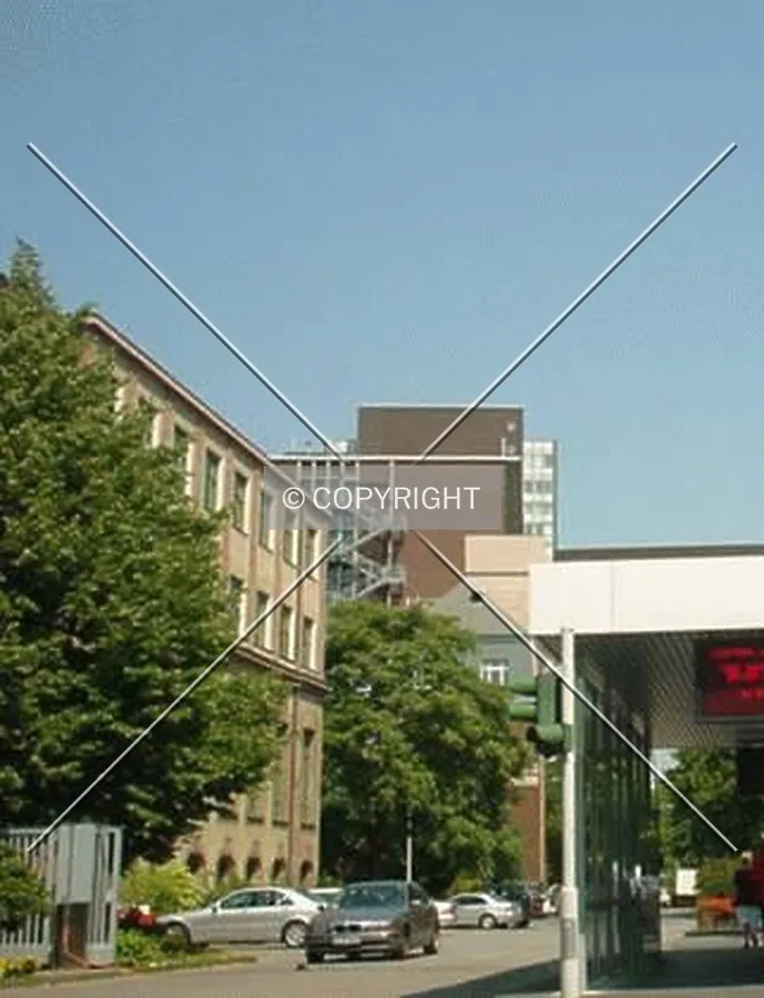 As seen from nearby entrance to Bayer AG