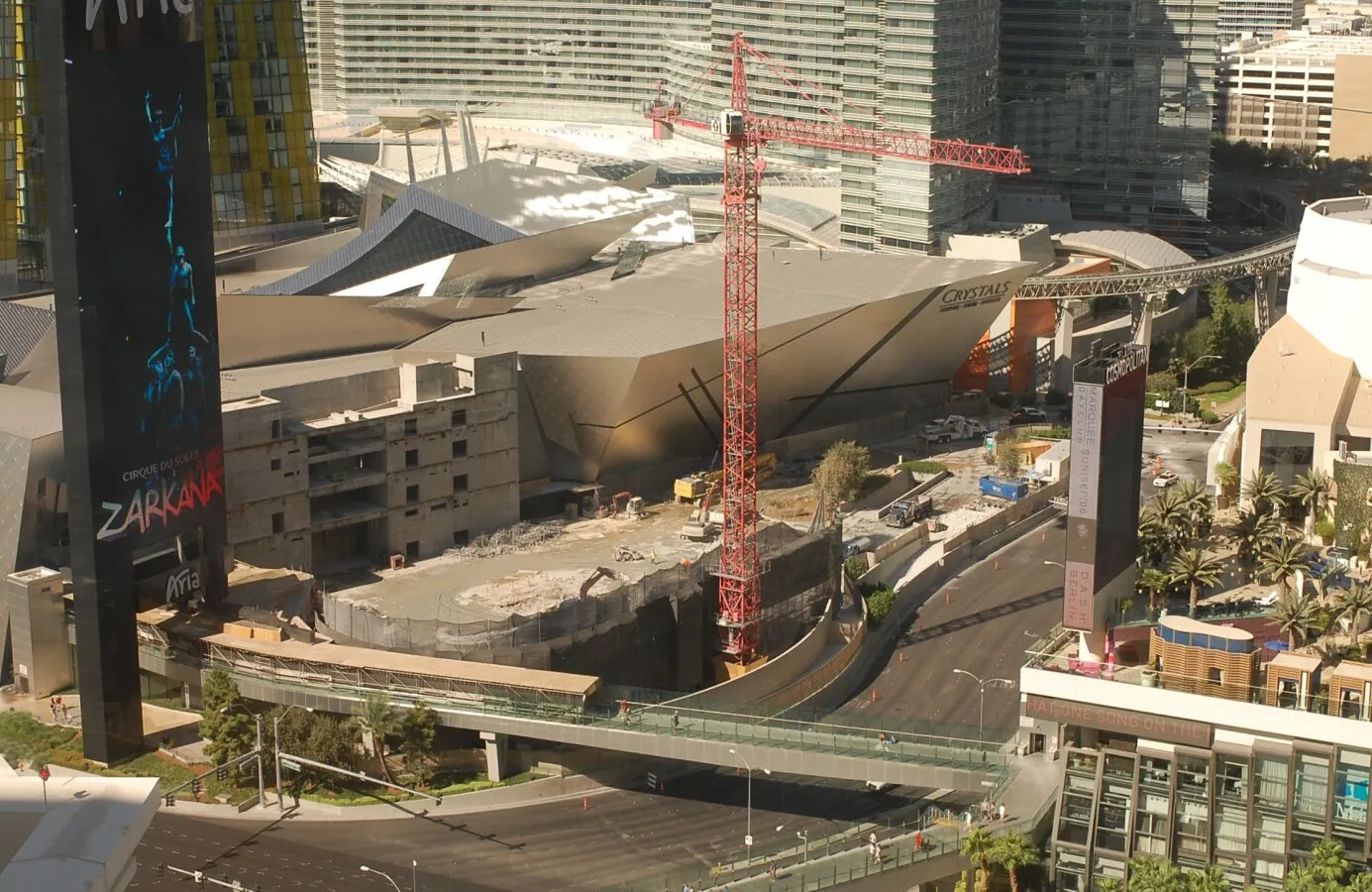 Elevated view from the northeast