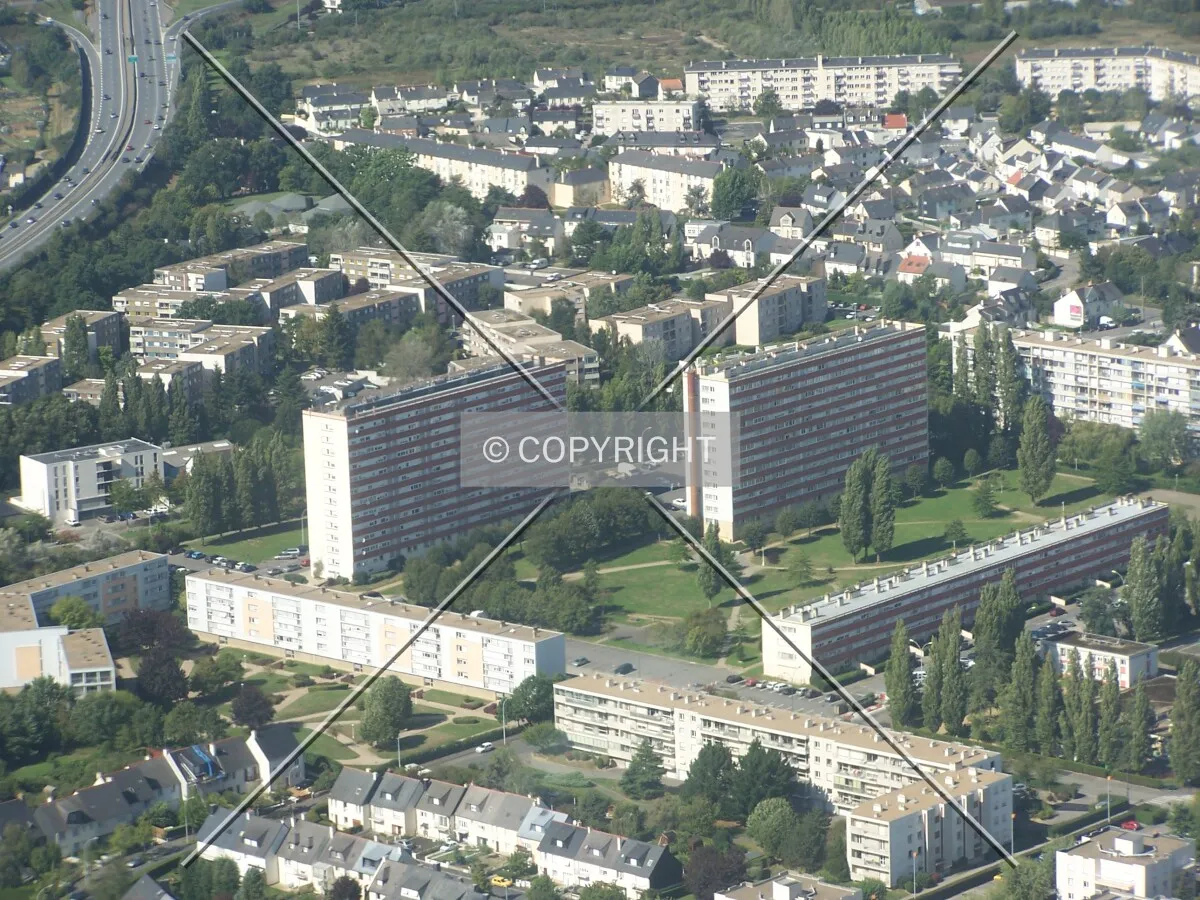 Arial view from the southeast